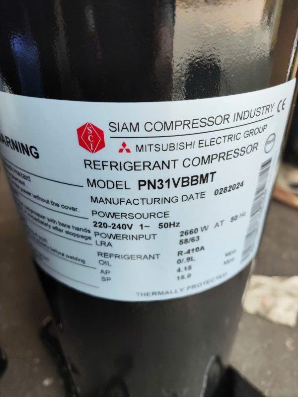 Máy nén lạnh MITSUBISHI PN31VBBMT 3HP